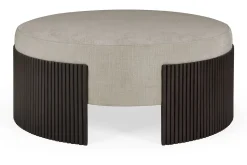 Pouf Roller Max Mahagoni braun D 85 cm