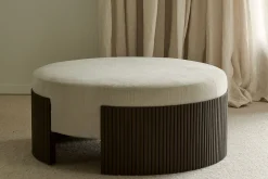 Pouf Roller Max Mahagoni braun D 85 cm