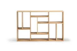 Regal M Eiche massiv H 139 cm