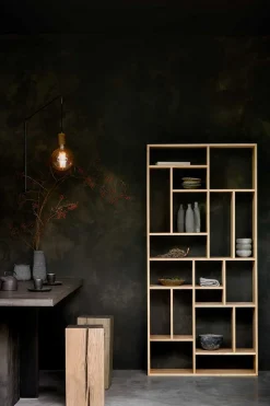 Regal M Eiche massiv H 219 cm