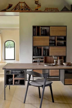 Regal Oscar Teak massiv H 195 cm