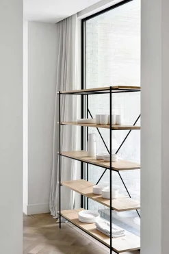 Regal Rise Eiche Metall H 165 cm