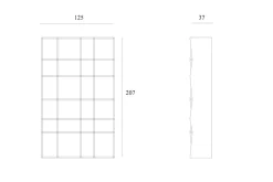 Regal Z Eiche massiv B 125 cm