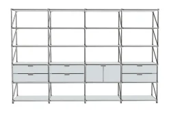 Regalwand System 180 lichtgrau B 291 cm