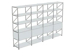 Regalwand System 180 lichtgrau B 291 cm