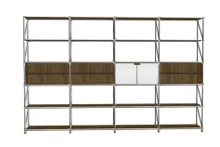 Regalwand System 180 Walnuss B 291 cm