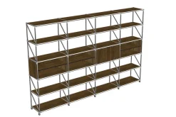 Regalwand System 180 Walnuss B 291 cm