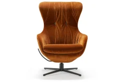 Relaxsessel Shark Samt rost (ohne Fusshocker)