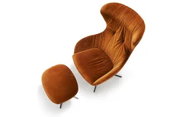 Relaxsessel Shark Samt rost (ohne Fusshocker)