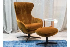 Relaxsessel Shark Samt rost (ohne Fusshocker)