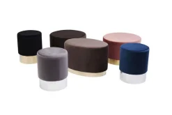 Samthocker Cherry hellgrau D 35 cm