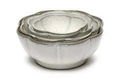 Schale Inku gewellt weiss klein