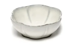 Schale Inku gewellt weiss medium