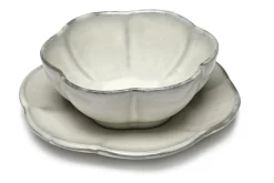 Schale Inku gewellt weiss medium