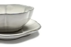 Schale Inku gewellt weiss medium