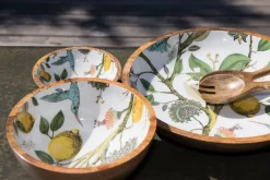 Schale Lemon Bird Mangoholz D 38 cm