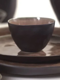 Schale Pure by Pascale Naessens rund braun