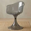 Schalenstuhl Glow grau transparent