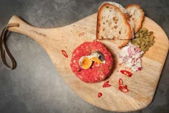 Schneidebrett Holz natur oval l 37