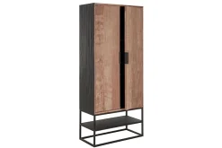 Schrank Cosmo Teak Metall 180x80 cm