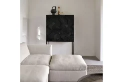 Schrank Graphic Teak massiv H 160 cm