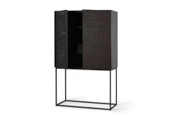 Schrank Grooves Teak Metall H 162 cm