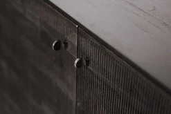 Schrank Grooves Teak Metall H 162 cm