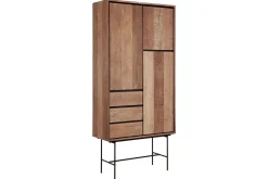 Schrank Metropole Teak Metall 210x100 cm