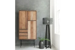 Schrank Metropole Teak Metall 210x100 cm