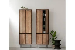 Schrank Metropole Teak Metall 210x70 cm