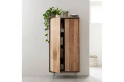 Schrank Metropole Teak Metall 180x90 cm