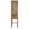 Schrank Nele Teak Holz Rattan H 180 cm