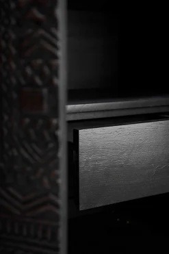 Schrank Tabwa Teak massiv H 180 cm