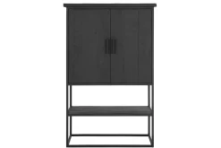 Schrank Timeless Black Teak schwarz B 90 cm