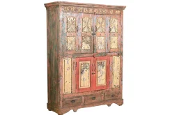 Schrank Vintage braun bunt