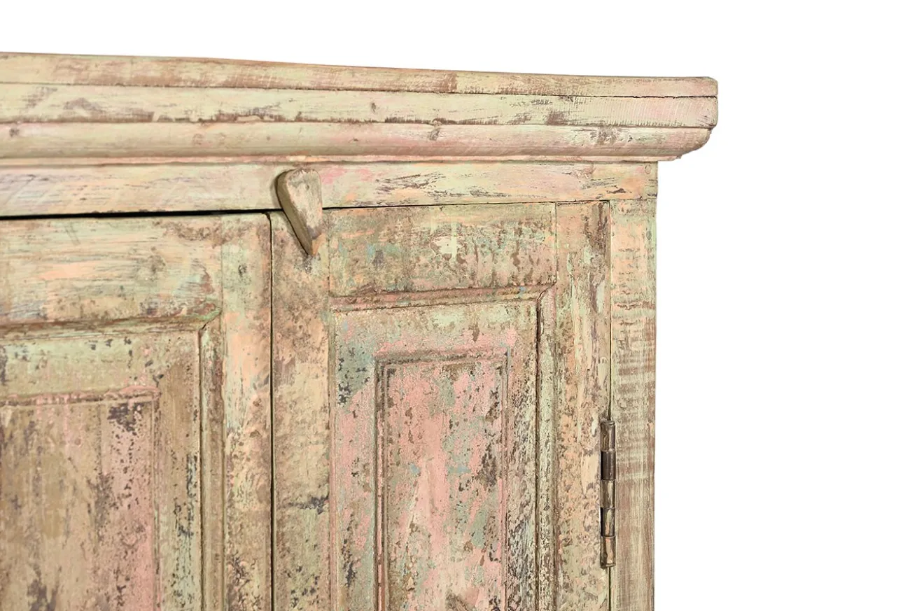 Schrank Vintage creme rosa lindgrün
