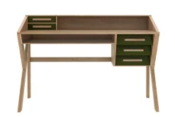 Schreibtisch Origami Eiche schwarz B 135 cm