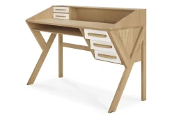 Schreibtisch Origami Eiche natur creme B 135 cm