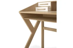 Schreibtisch Origami Eiche natur creme B 135 cm