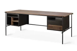 Schreibtisch Oscar Teak Metall B 200 cm