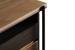 Schreibtisch Oscar Teak Metall B 200 cm