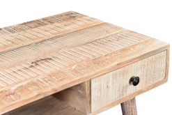 Schreibtisch 70ties Bastler Mangoholz weiss