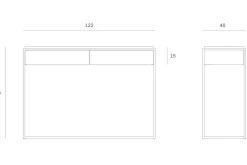 Schreibtisch Wave Eiche natur B 120 cm