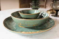 Schüssel Steingut seegrün D 20 cm