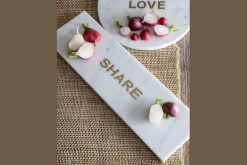 Servierplatte Share Marmor weiss