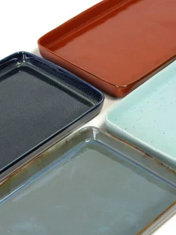 Servierplatte Terres de Reves hellblau B 37cm