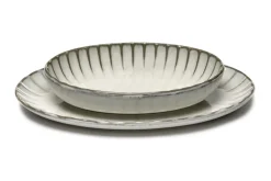 Servierschale Inku oval weiss klein