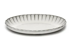 Servierschale Inku oval weiss gross