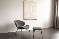 Sessel Alvaro Lounge Bouclé grau