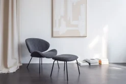 Sessel Alvaro Lounge Bouclé grau